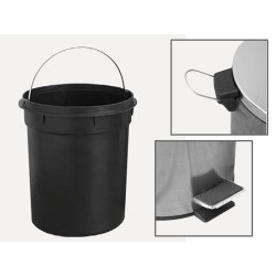 CESTINO RIFIUTI INOX AISI 410 12 litri con pedale